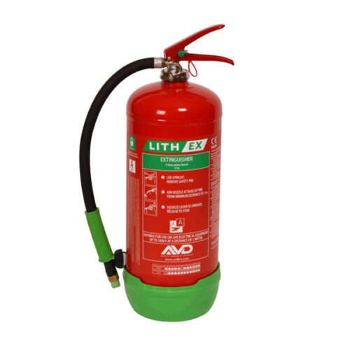 Extintor para protección contra incendios de baterías de litio AVD 6L