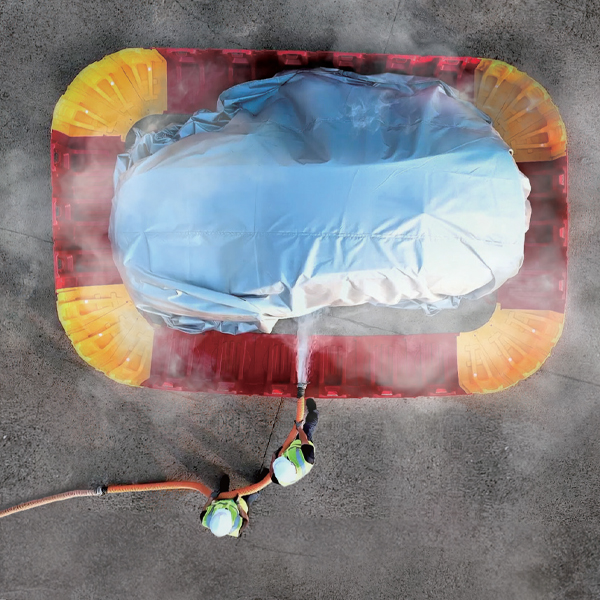 Piscina de contención de incendios para vehículos eléctricos 3